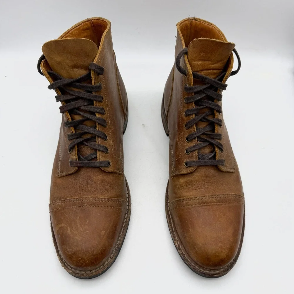 Thursday Boot Co Men's size 10 D Combat Ankle Boots Brown Leather Lace up
